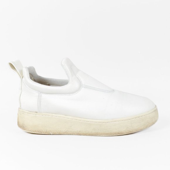 Celine White Leather Slip-On Sneakers - Picture 1 of 10